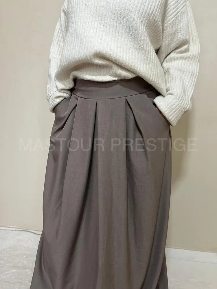 Jupe à poche Zaynab Taupe One size