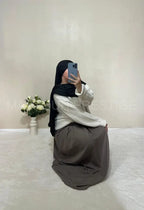 Jupe à poche Zaynab Taupe One size