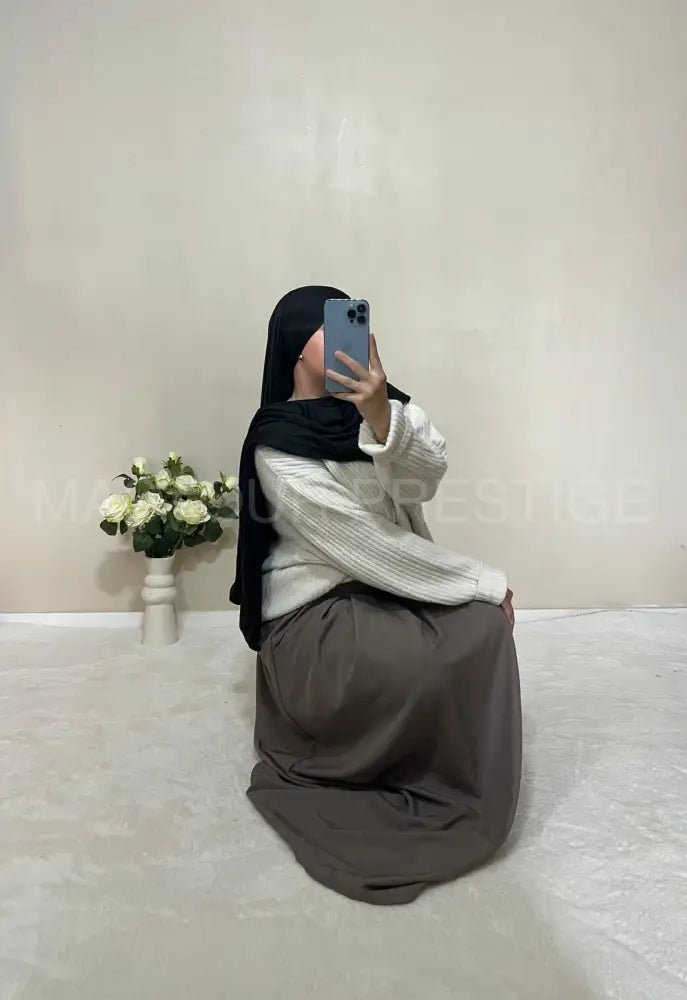 Jupe à poche Zaynab Taupe One size