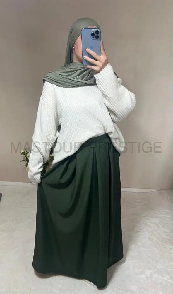 Jupe à poche Zaynab vert One size