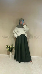 Jupe à poche Zaynab vert One size