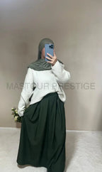 Jupe à poche Zaynab vert One size