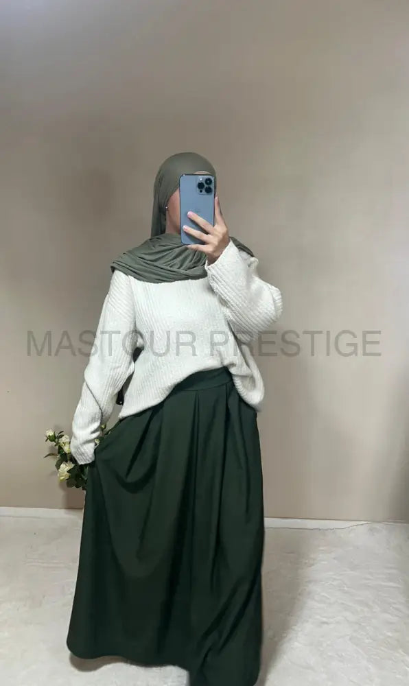 Jupe à poche Zaynab vert One size