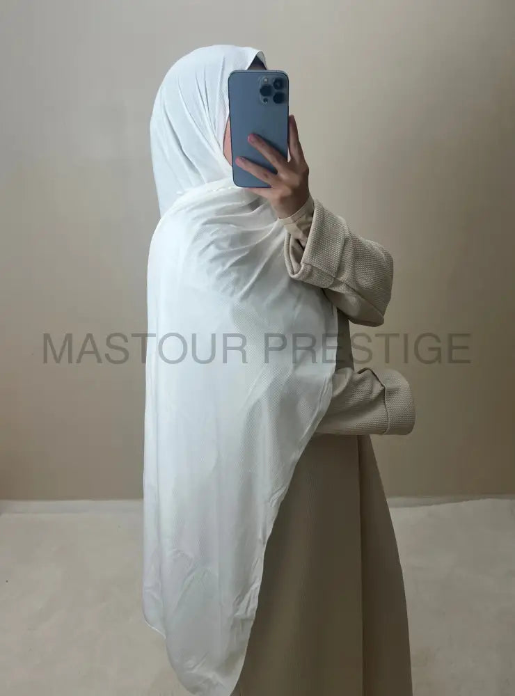 Scarf Cotelé blanc 8