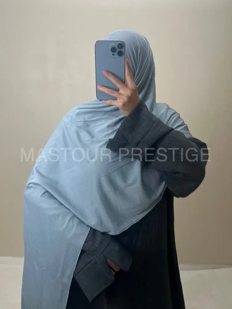 Scarf Cotelé Bleu 11