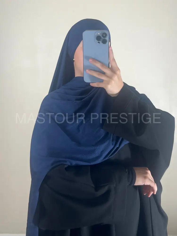Scarf Cotelé Bleu foncé