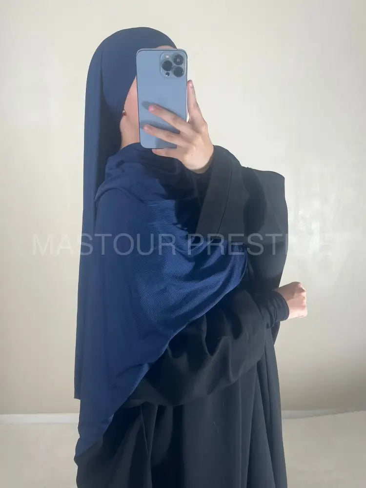 Scarf Cotelé Bleu foncé