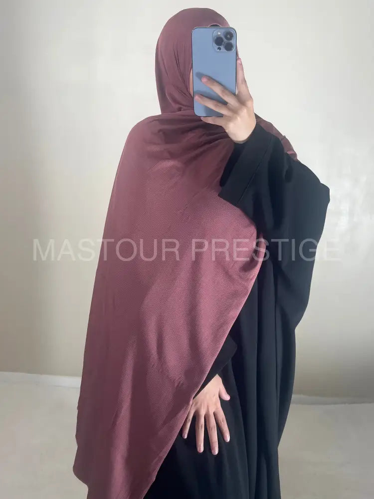 Scarf Cotelé Prune 2