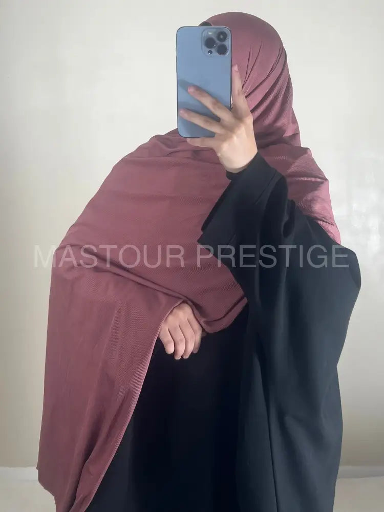 Scarf Cotelé Prune 2