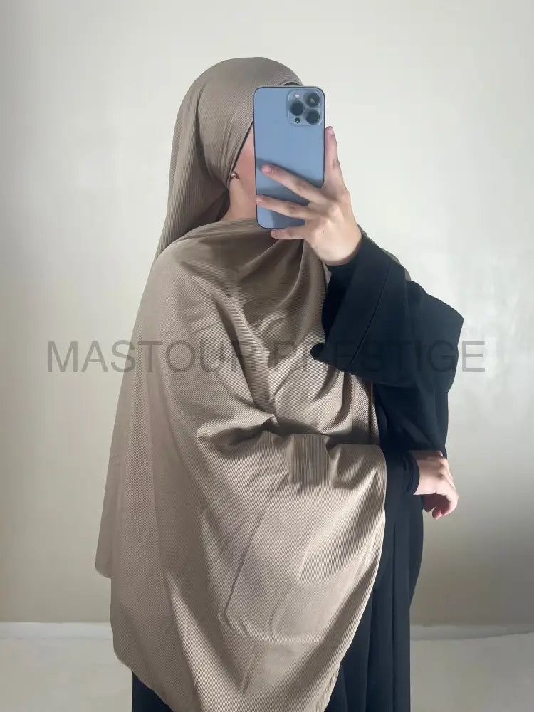 Scarf Côtelé Taupe 1